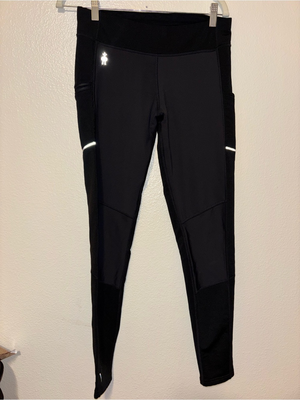 Smartwool Black Performance Leggings with Neon Logo - Picture 2 of 5